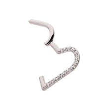 Load image into Gallery viewer, Titanium CNC Set Gem Heart Front Facing Hinged Segment Clicker
